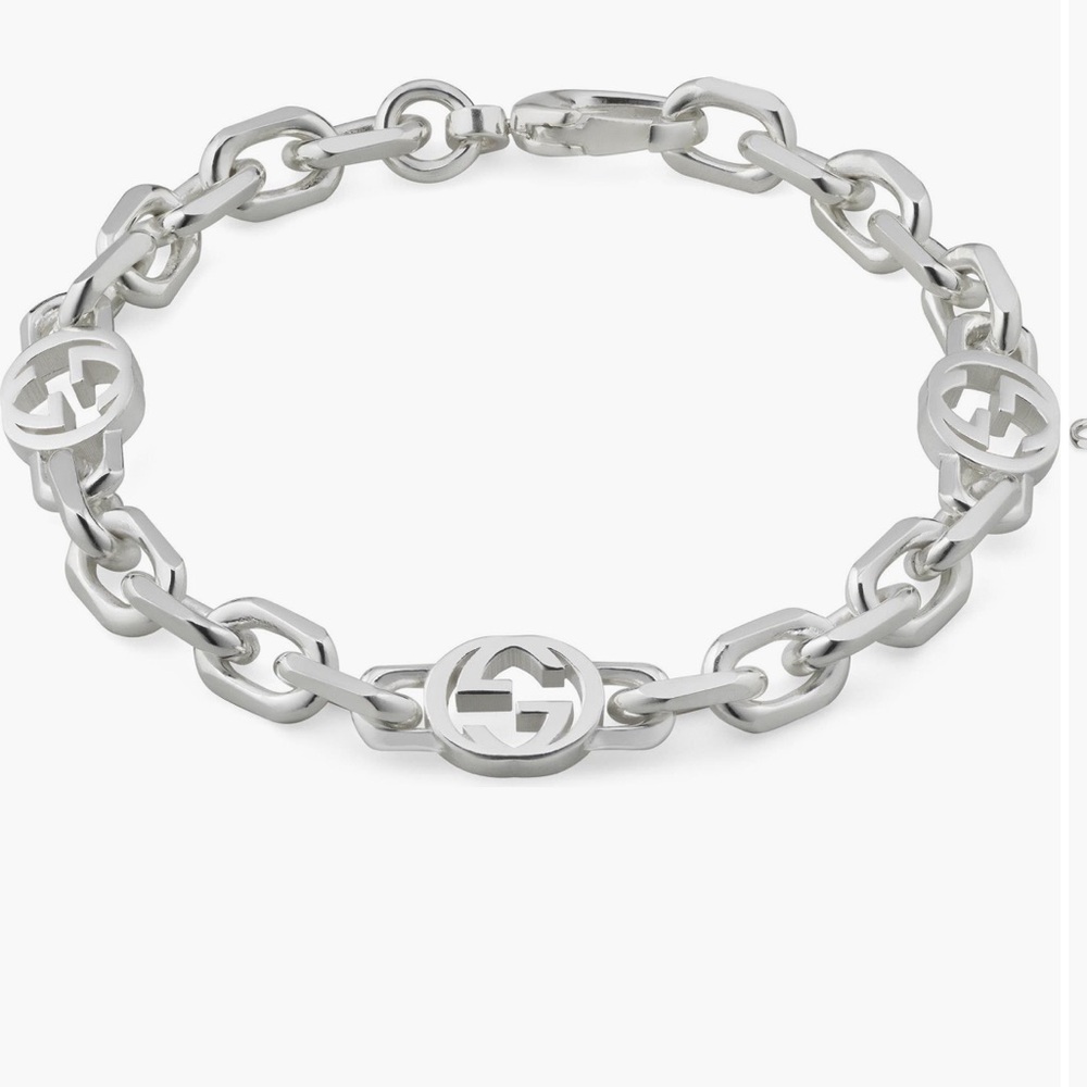 Authentic Gucci Interlocking G Station Bracelet